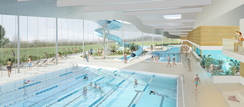 Centre aquatique - vue intérieure